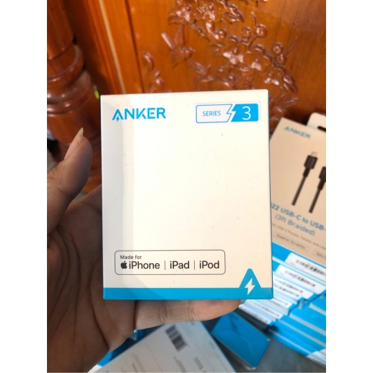 Cáp Type-C To Lightning Anker Dài 0.9m (A8632)Đen ( giảm giá khi mua số lượng lớn )