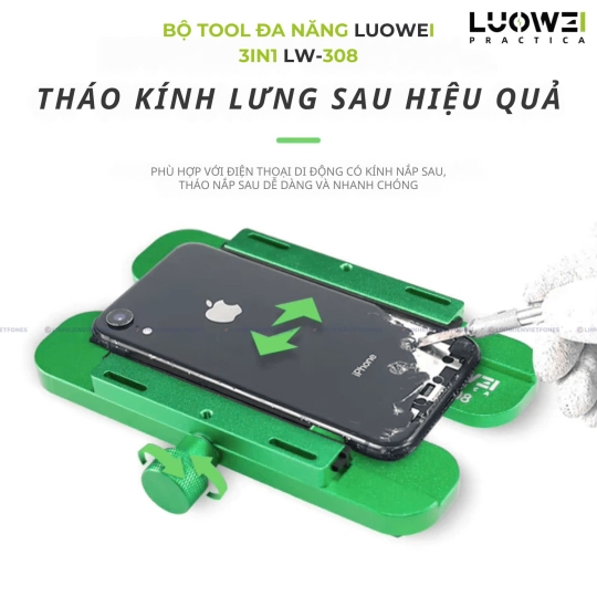 Bộ Tool Đa Năng Luowei LW-308 3in1 (thay lưng, kẹp màn hình, giá đỡ mh )