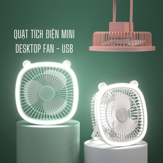 Quạt Tích Điện 3CD Đèn Led